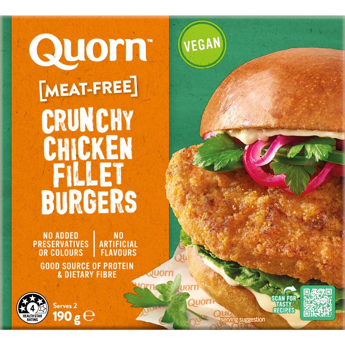 Quorn Meat-Free Chicken Fillet Burgers 190g