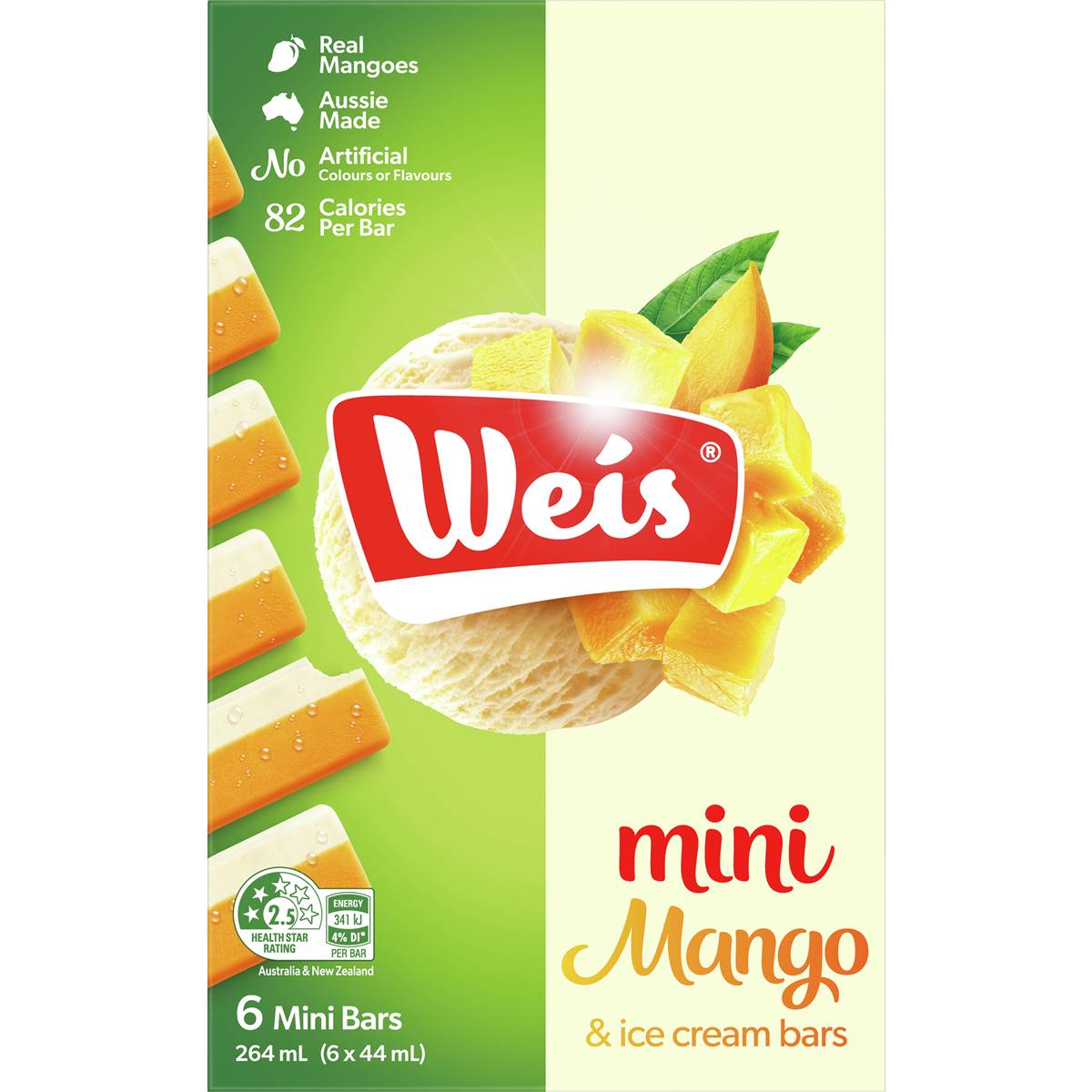 Calories in Weis Mini Mango Ice Cream Bars