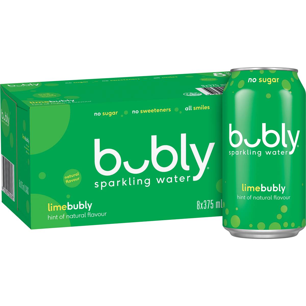Calories in Asahi Beverages Pty Ltd Bubly Sparkling Water With Lime Multipack Cans