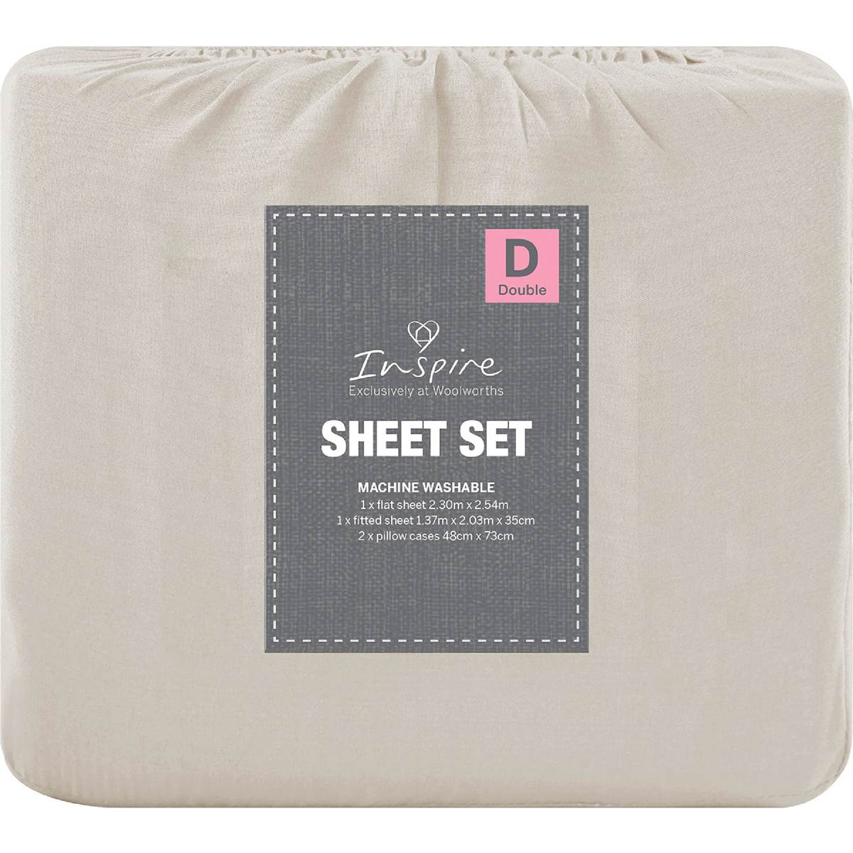 Essentials Fitted Sheet Set Double Bed Assorted
