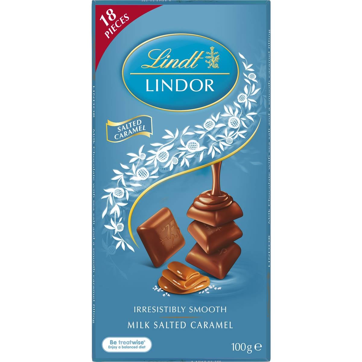 Calories in Lindt Lindor Salted Caramel calcount