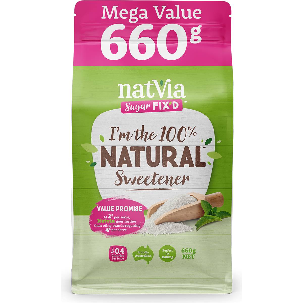 Calories in Natvia Sugar Fix'd Natural Sweetener