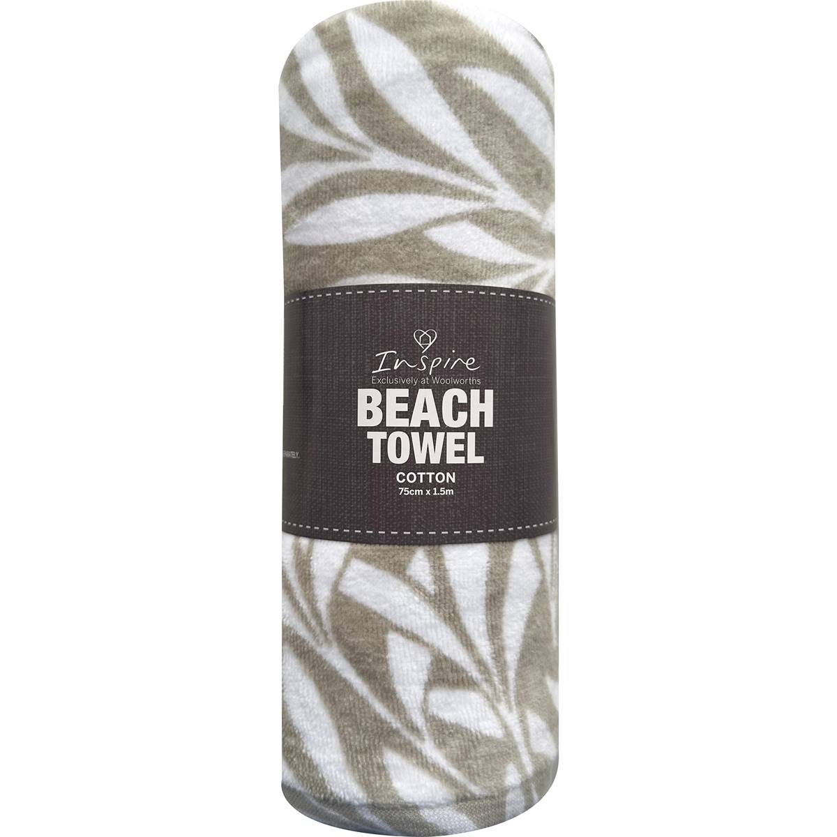 Inspire Printed Velour Beach Towel Assorted