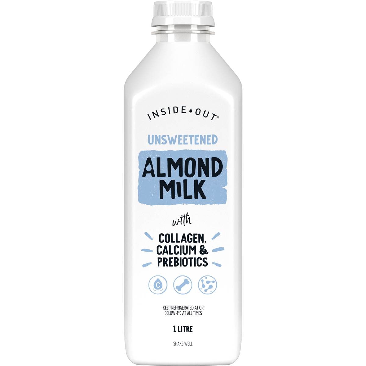 Calories in Inside Out Almond Milk Unsweetened calcount