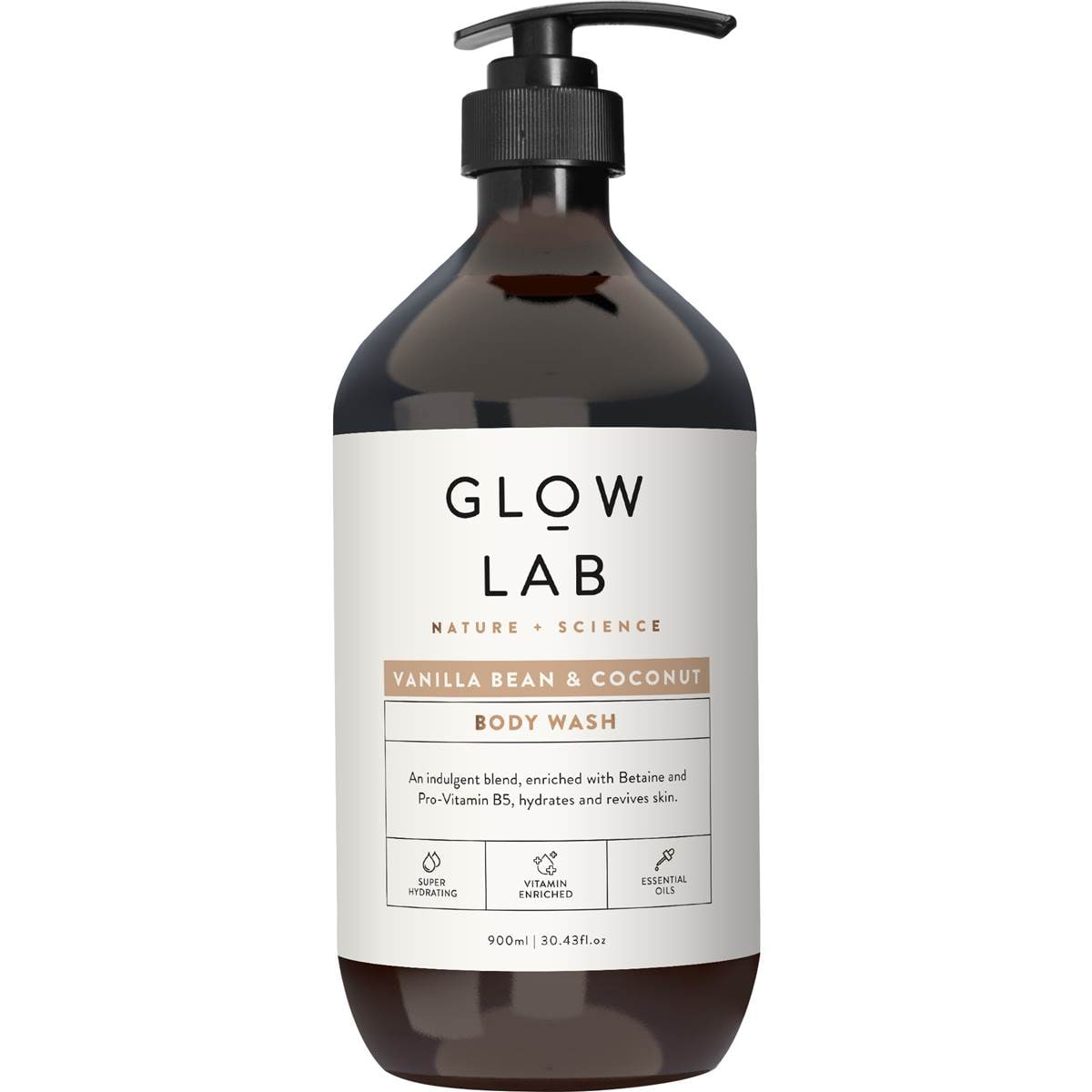 Glow Lab Body Wash Vanilla Bean & Coconut 900mL