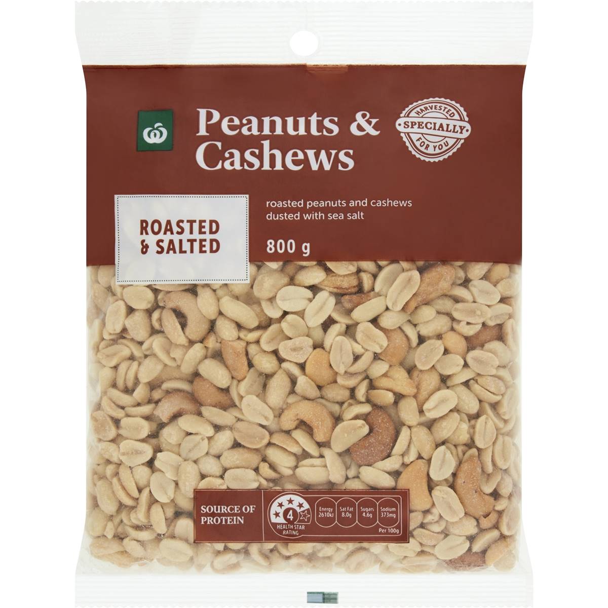 Woolworths Roasted & Salted Peanuts & Cashews