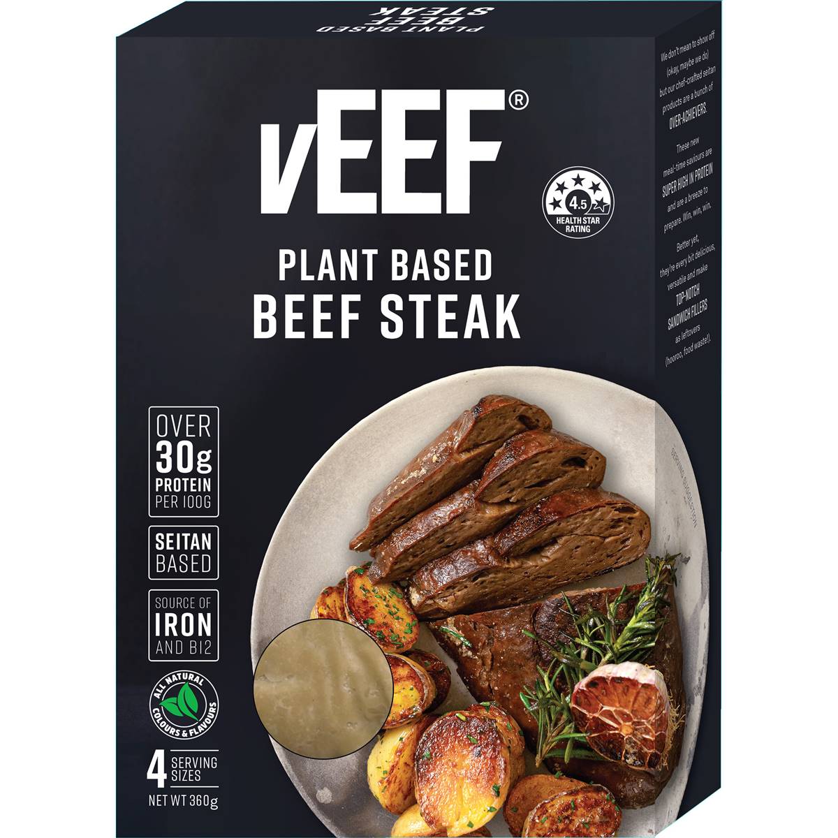 Calories in Veef Plant Based Beef Steak