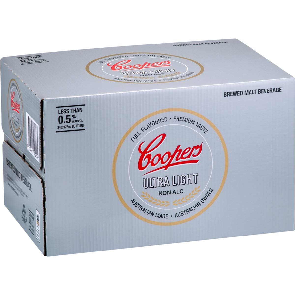 Coopers Birell Ultra Light Bottles 375mL x 24 case