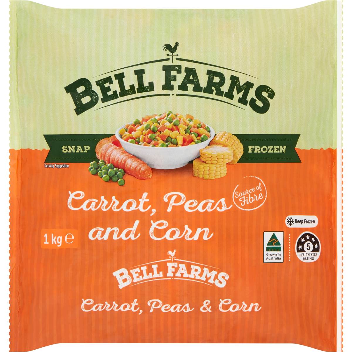 Bell Farms Carrots Peas & Corn Snap Frozen