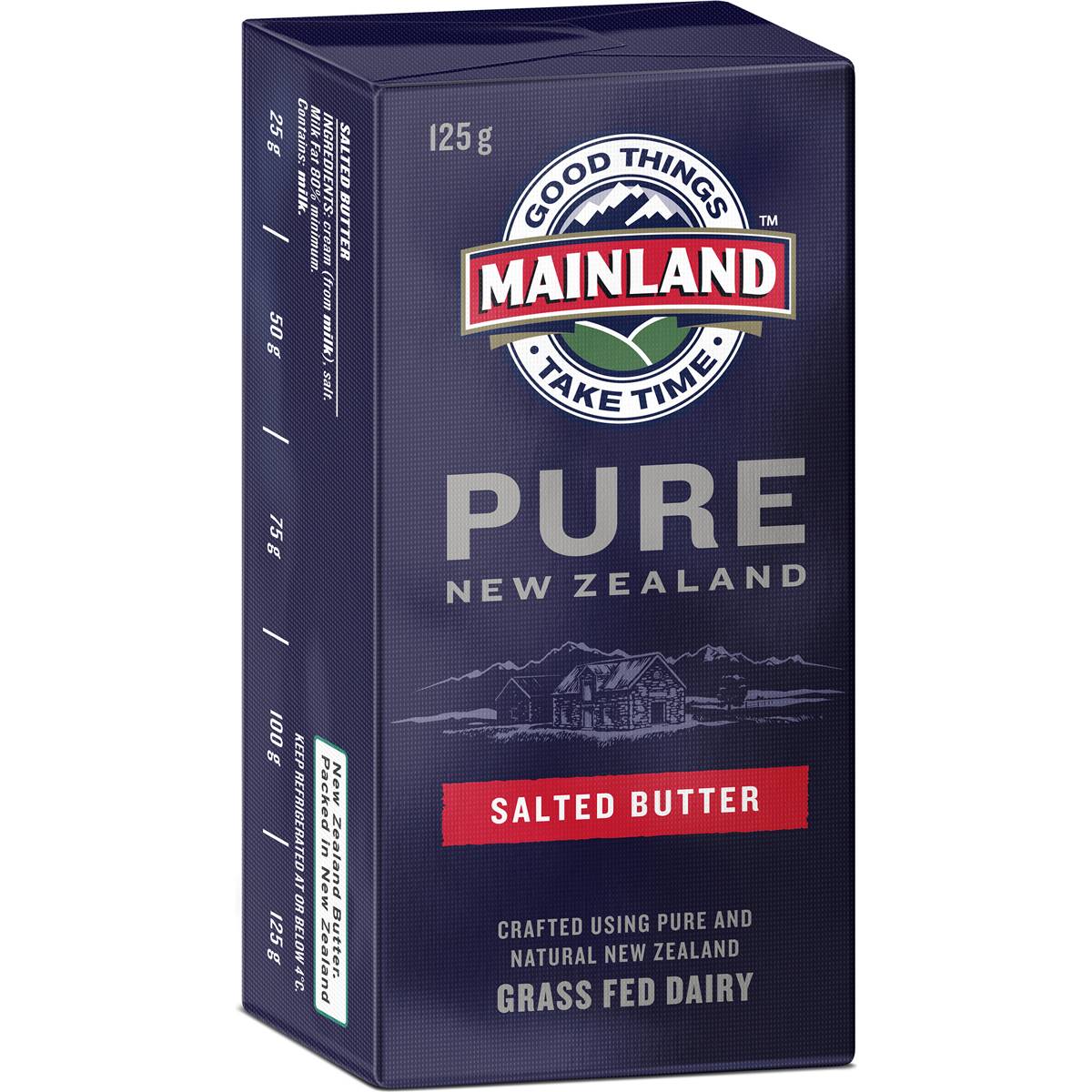 Calories in Mainland Pure Salted Butter calcount