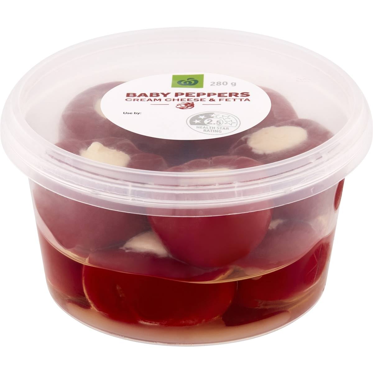 Woolworths Baby Peppers With Cream Cheese & Fetta