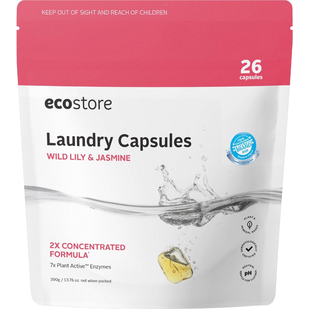 Ecostore Laundry Capsules Wild Lily & Jasmine 26 pack