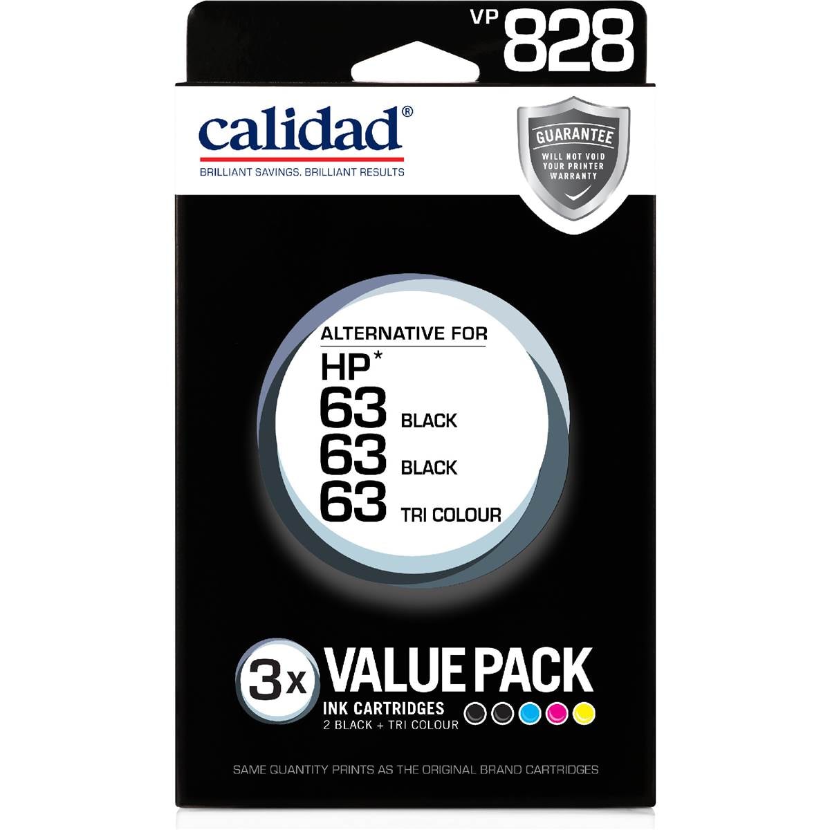 Calidad HP 63 Printer Ink Cartridges 3 pack