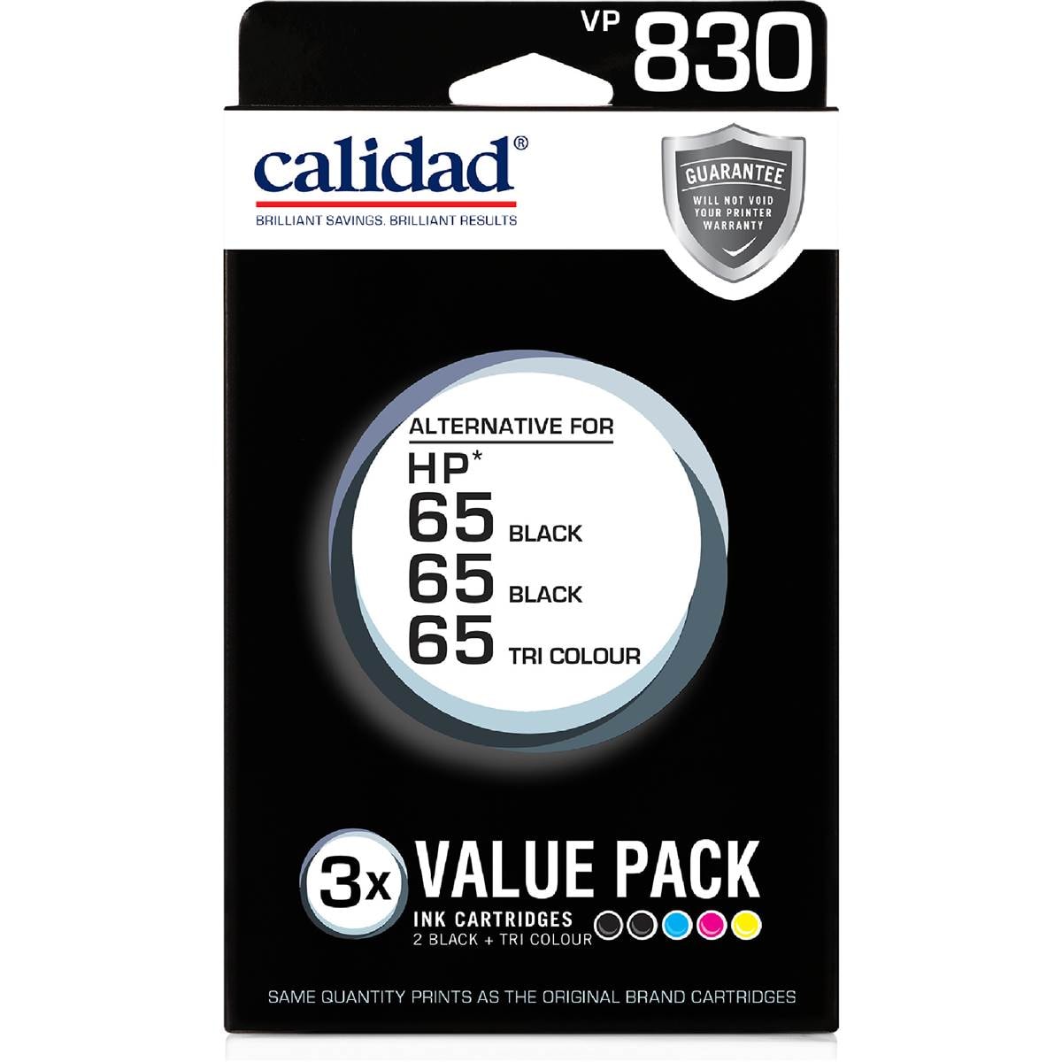 Calidad HP 65 Printer Ink Cartridges 3 pack