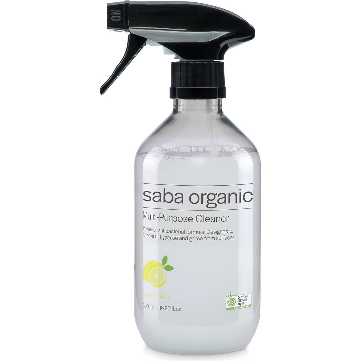 Saba Organics Multi Purpose Cleaning Spray Lemon Blast