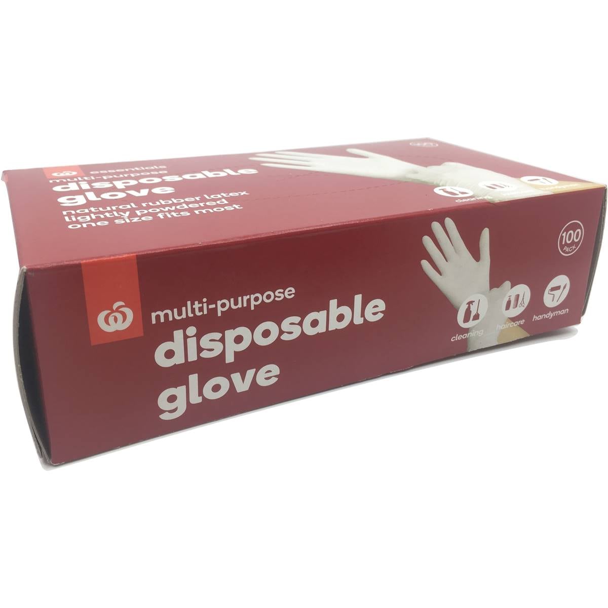 Essentials Gloves Disposable Lightly Powdered