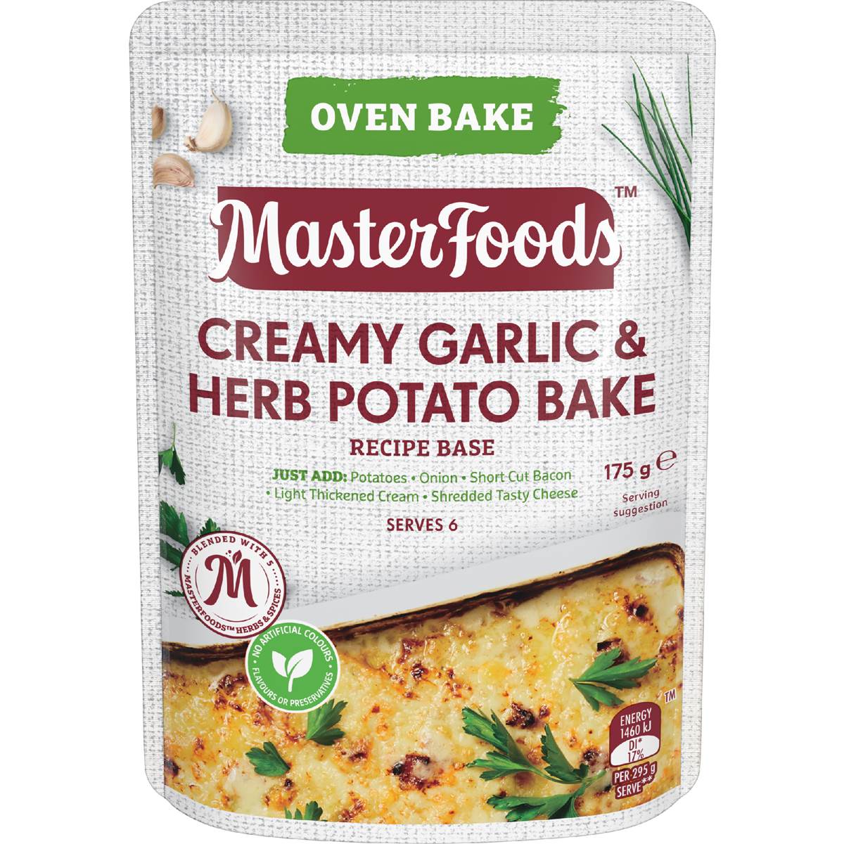 MasterFoods Creamy Herb Garlic Potato Bake 175g