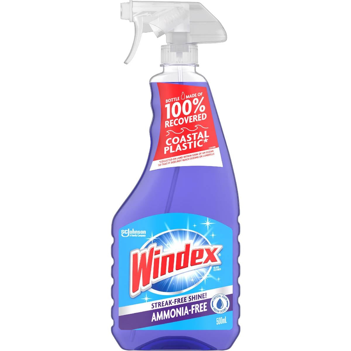 Windex Glass Cleaner Trigger Crystal Rain 500mL