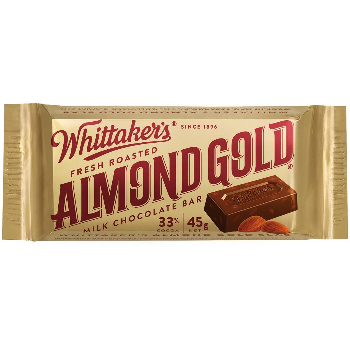 Calories in Whittaker's Almond Gold Slab calcount