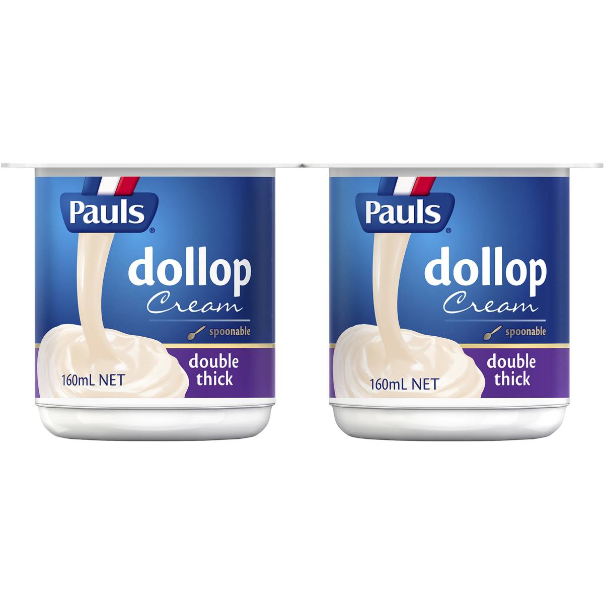 Calories in Pauls Thickened Cream Dollop (2pk X 160ml) calcount
