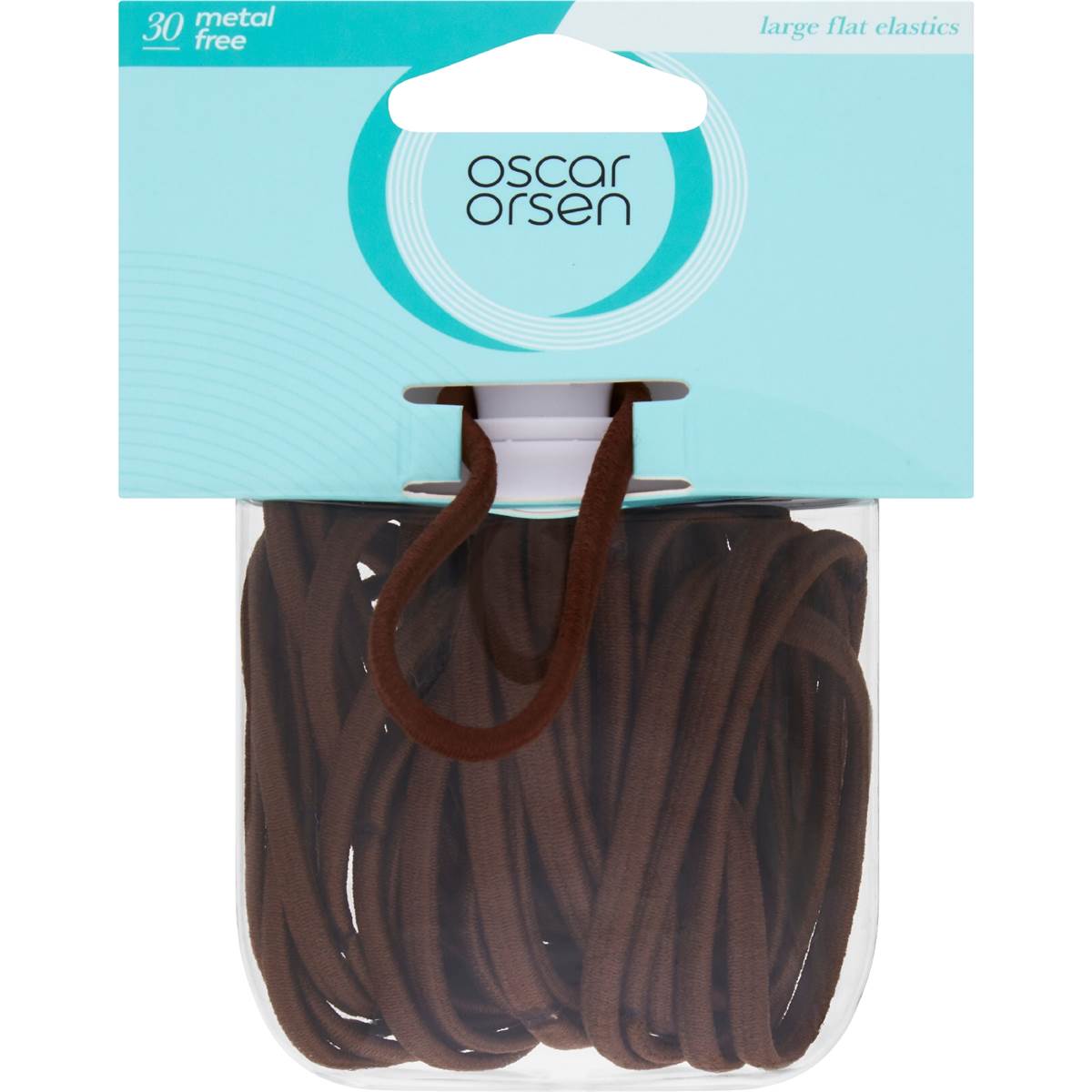 Oscar Orsen Large Snagless Hair Elastics Brown
