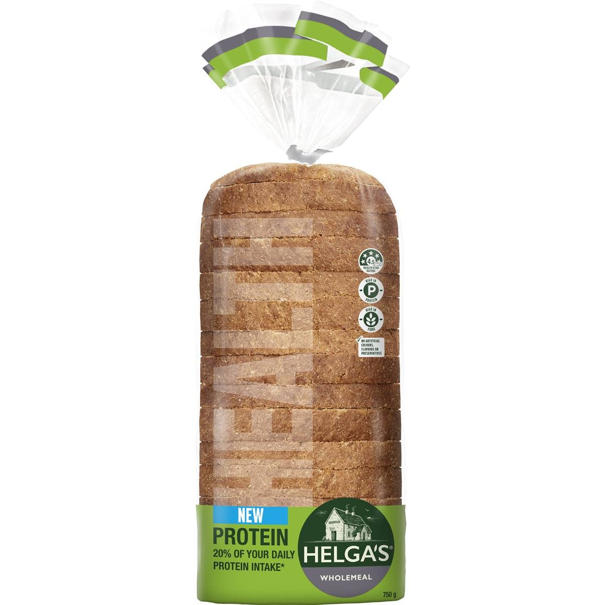 Calories in Helga's Protein Wholemeal Bread Loaf calcount