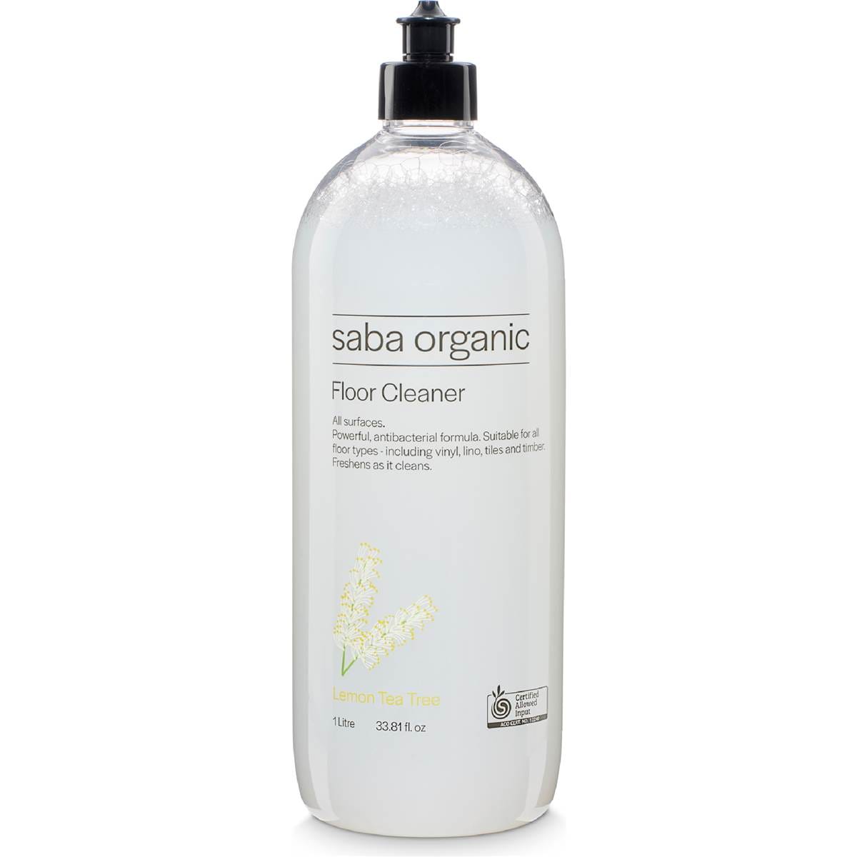 Saba Organics Floor Cleaner Lemon Scented Tea Tree