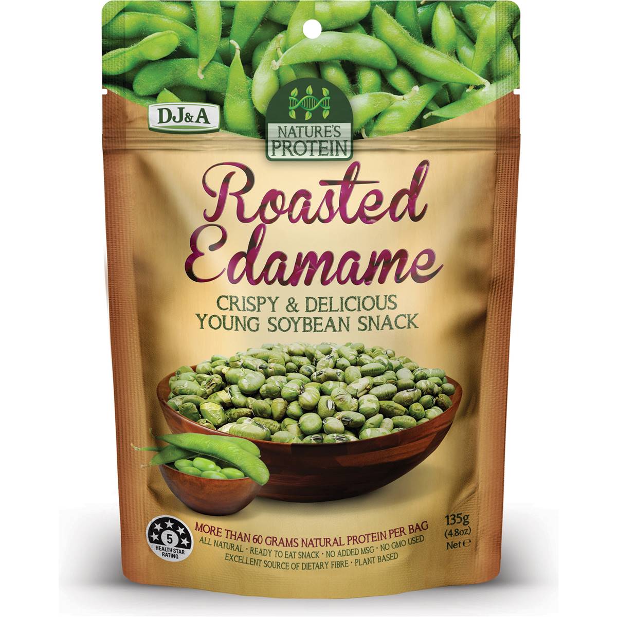 DJ&A Nature's Protein Roasted Edamame 135g – Woolworths