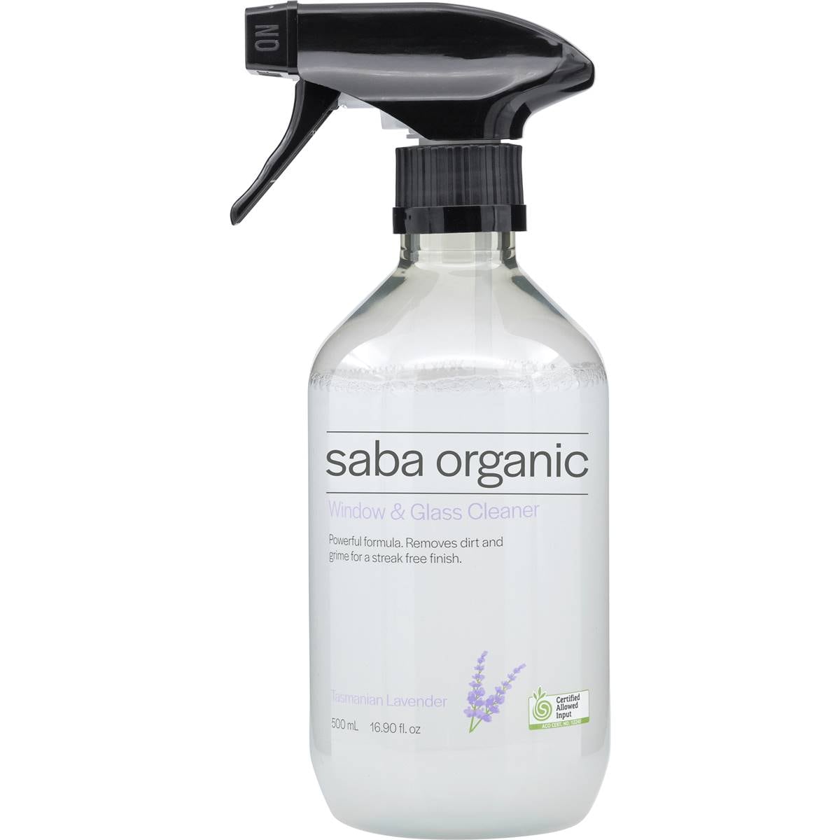 Saba Organics Window & Glass Cleaner Tasmanian Lavender