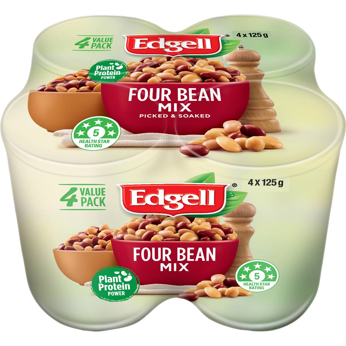 Calories in Edgell Four Bean Mix Value Pack calcount