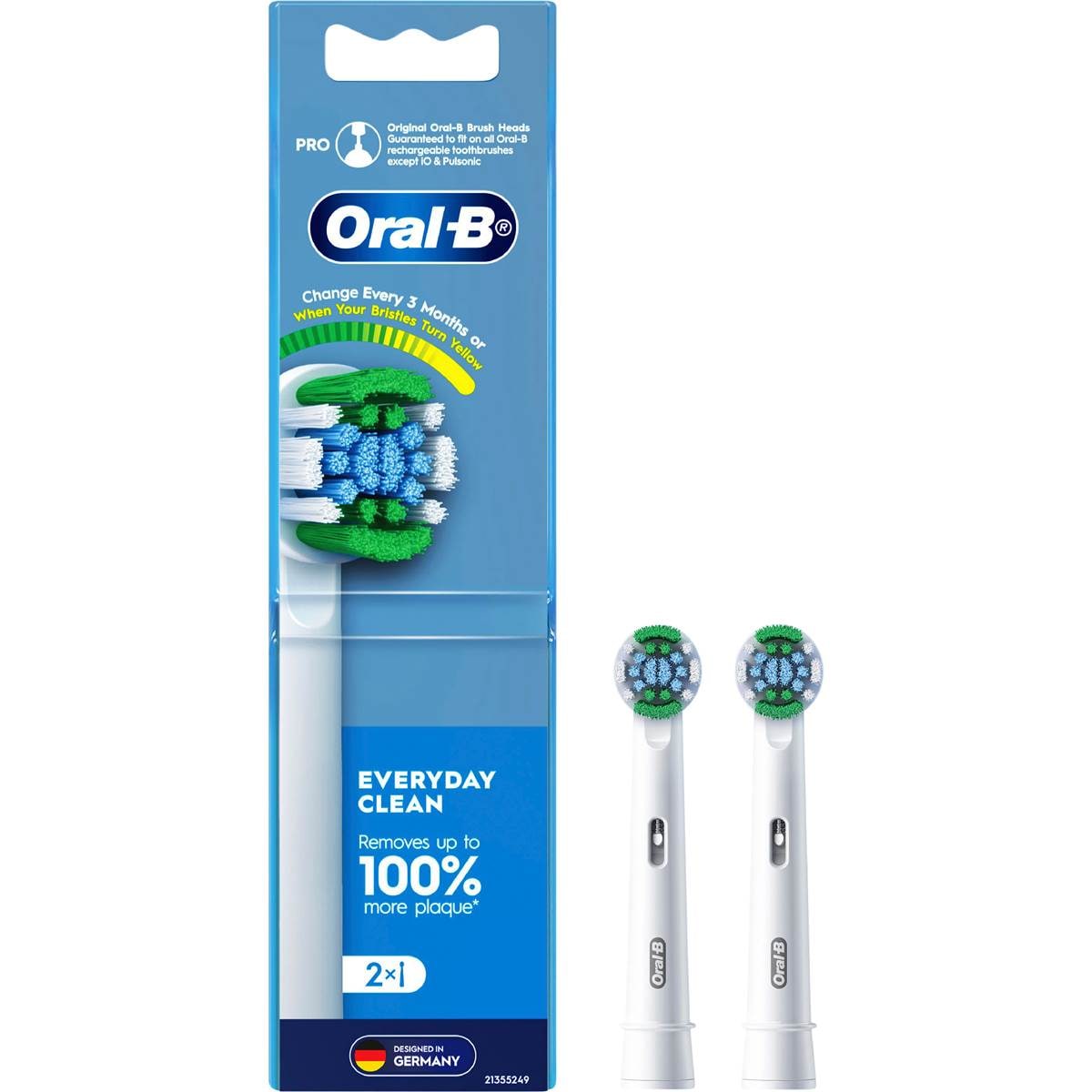 Oral-B Everyday Clean Electric Toothbrush Replacement Heads 2 pack