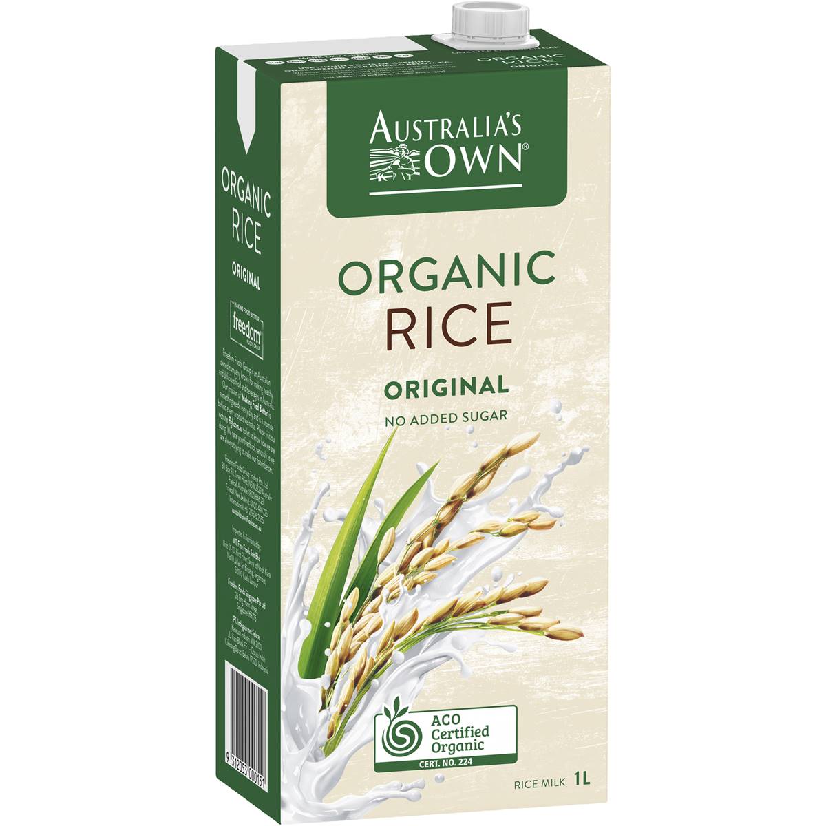 Calories in Australia's Own Organic Long Life Rice Milk calcount
