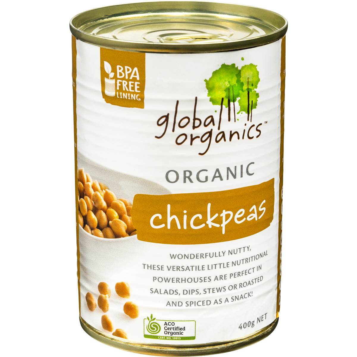 Calories in Global Organics Chickpeas Chickpeas