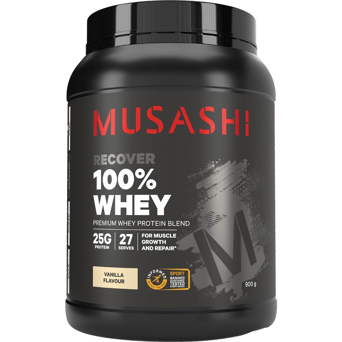 Musashi 100% Whey Protein Vanilla Milkshake Flavour 900g – Woolworths