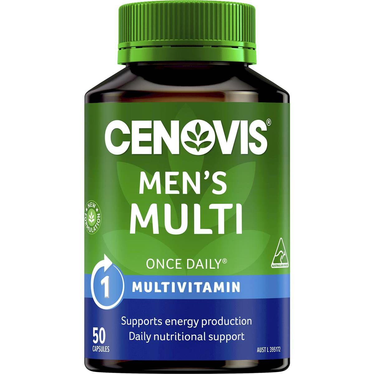 Cenovis Men's Multi Vitamin Capsules For Energy 50 pack