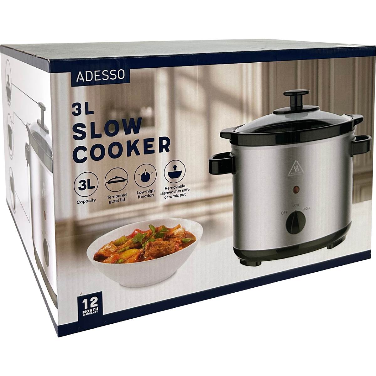 Adesso 3l Slow Cooker