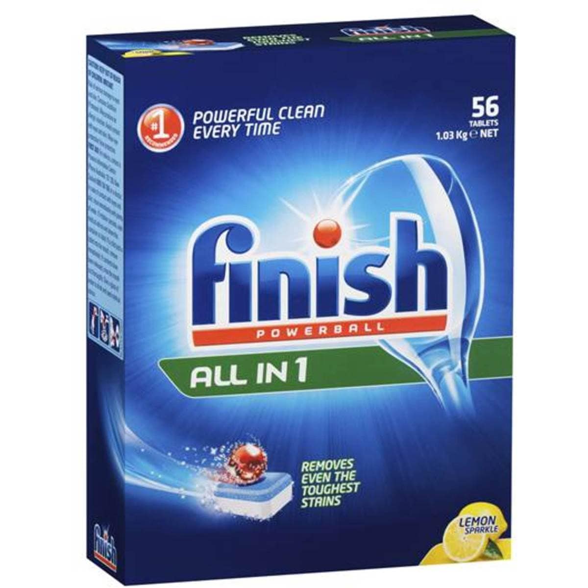 Finish All In 1 Dishwashing Tablets Lemon 56pk Woolworths