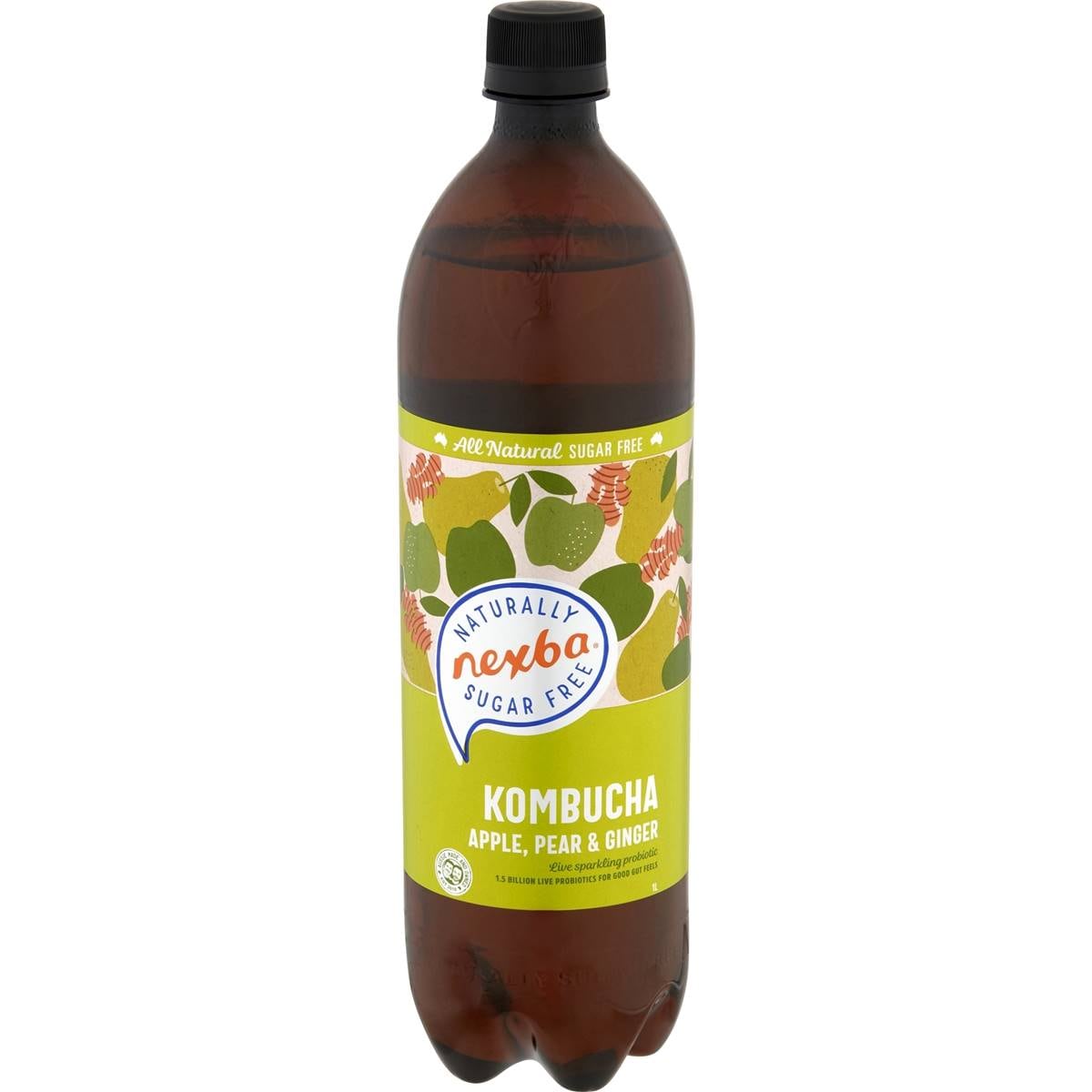 Nexba Sugar Free Kombucha Apple Pear & Ginger