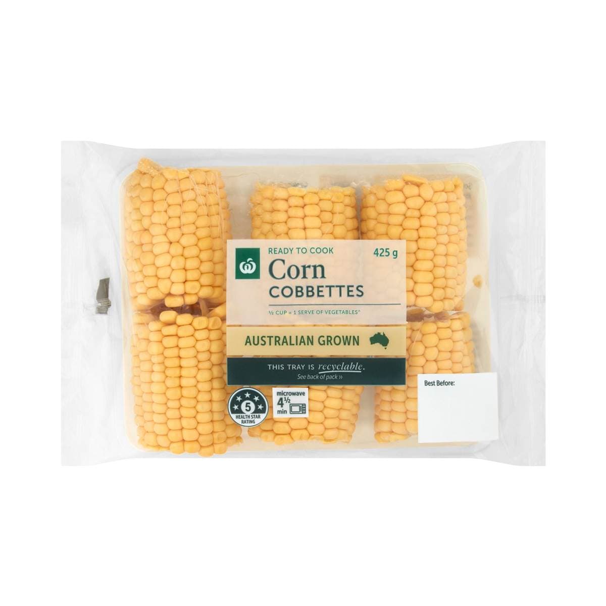 Calories in Woolworths Corn Cobbettes calcount