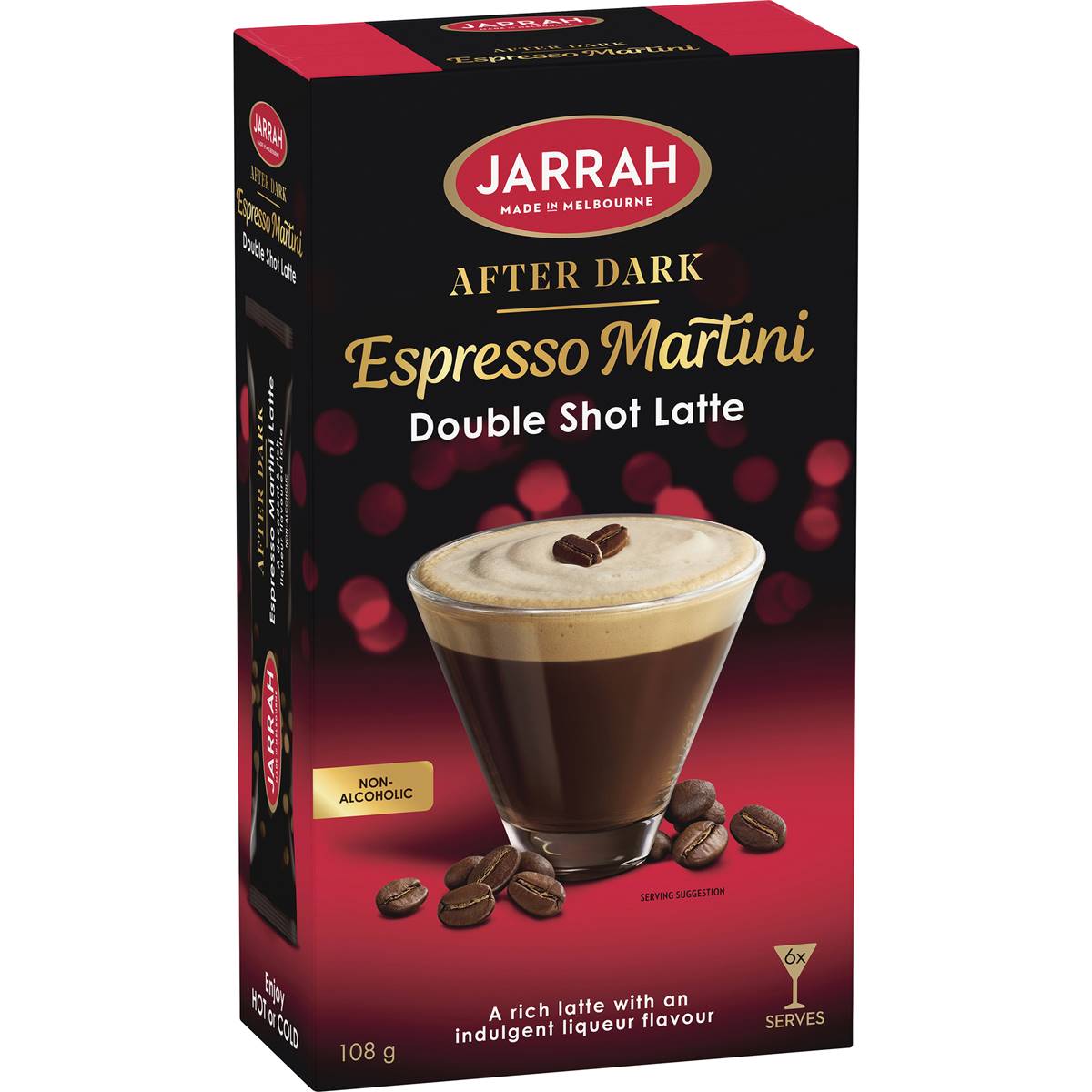 Calories in Jarrah After Dark Espresso Martini Double Shot Latte Sachets