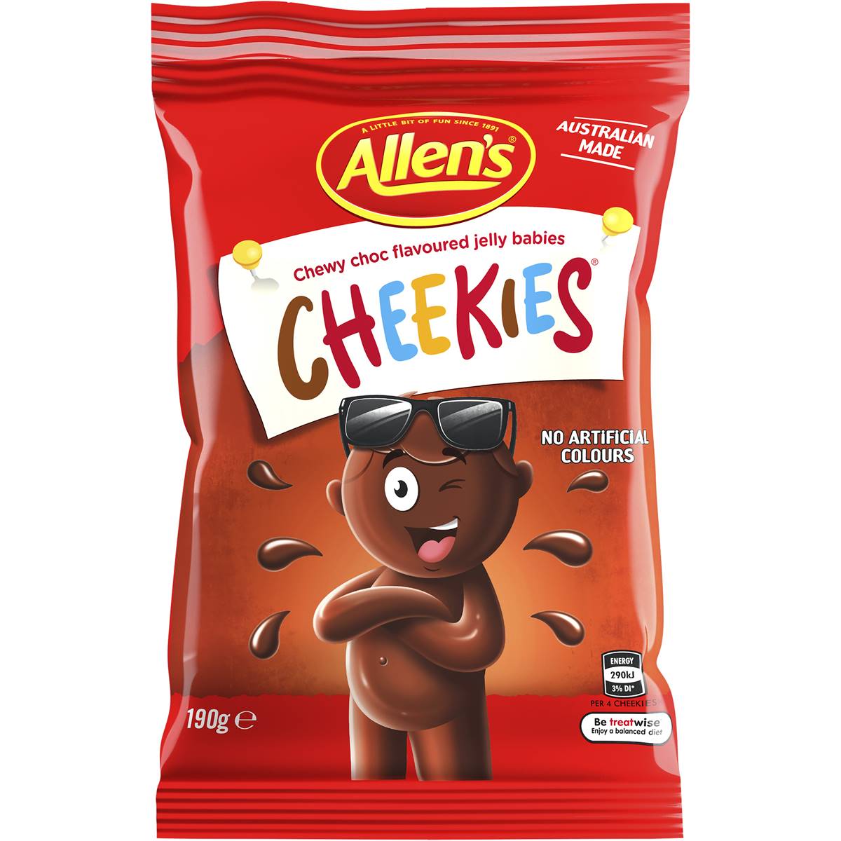 Calories in Allen's Chicos Chocolate Jelly Lollies