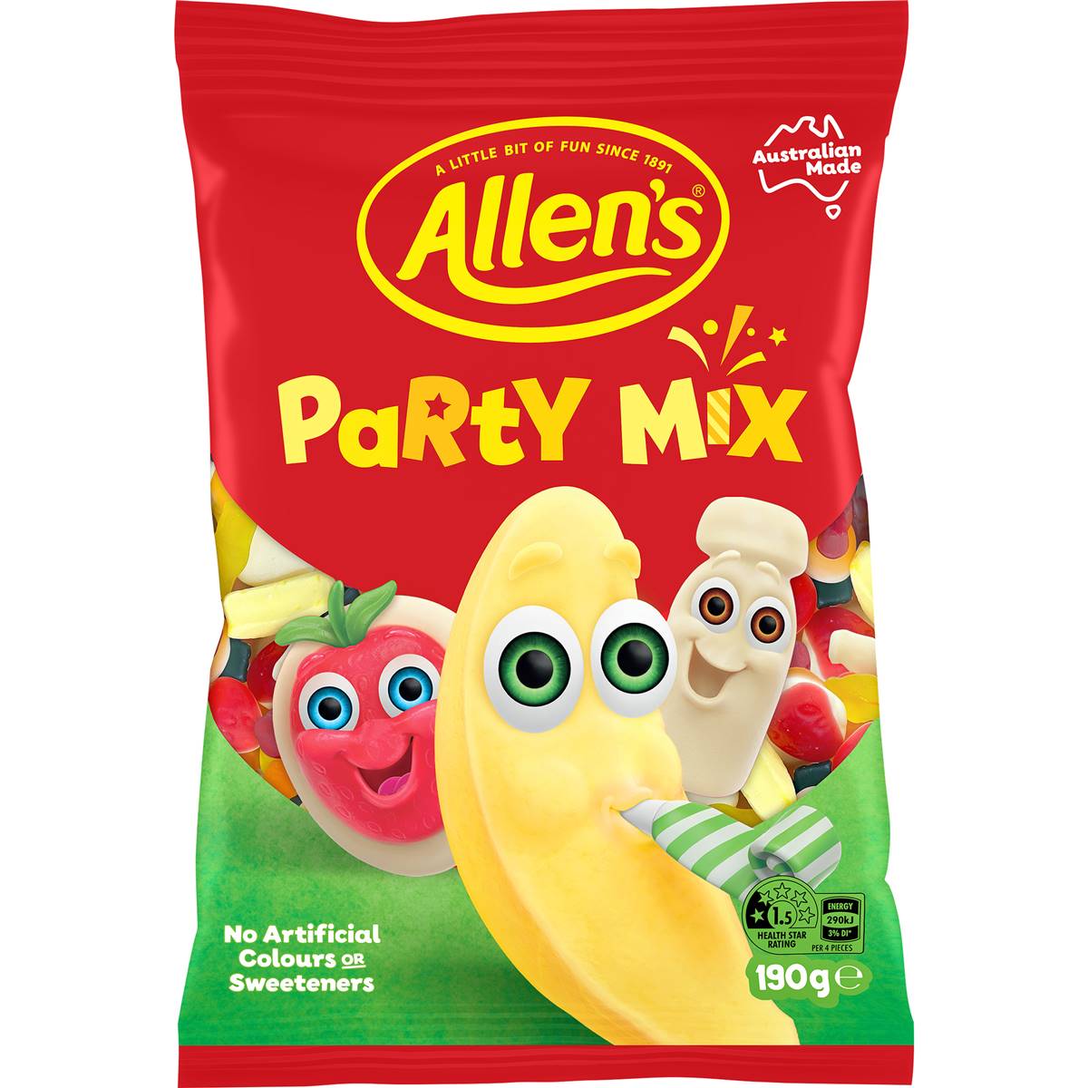 Calories in Allen's Party Mix Lollies Bag Variety calcount