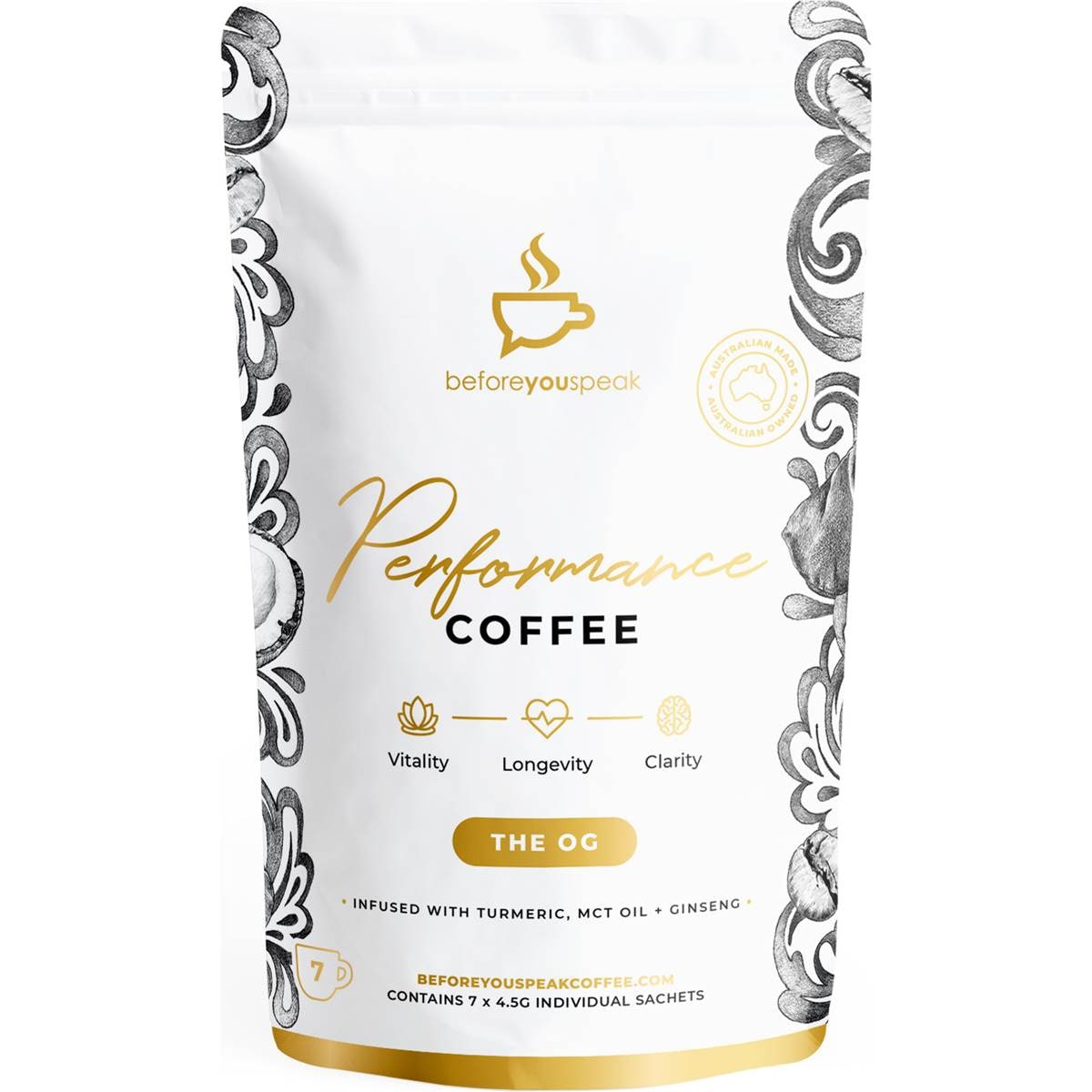 Beforeyouspeak Performance Coffee 4.5g x 7 pack – Woolworths