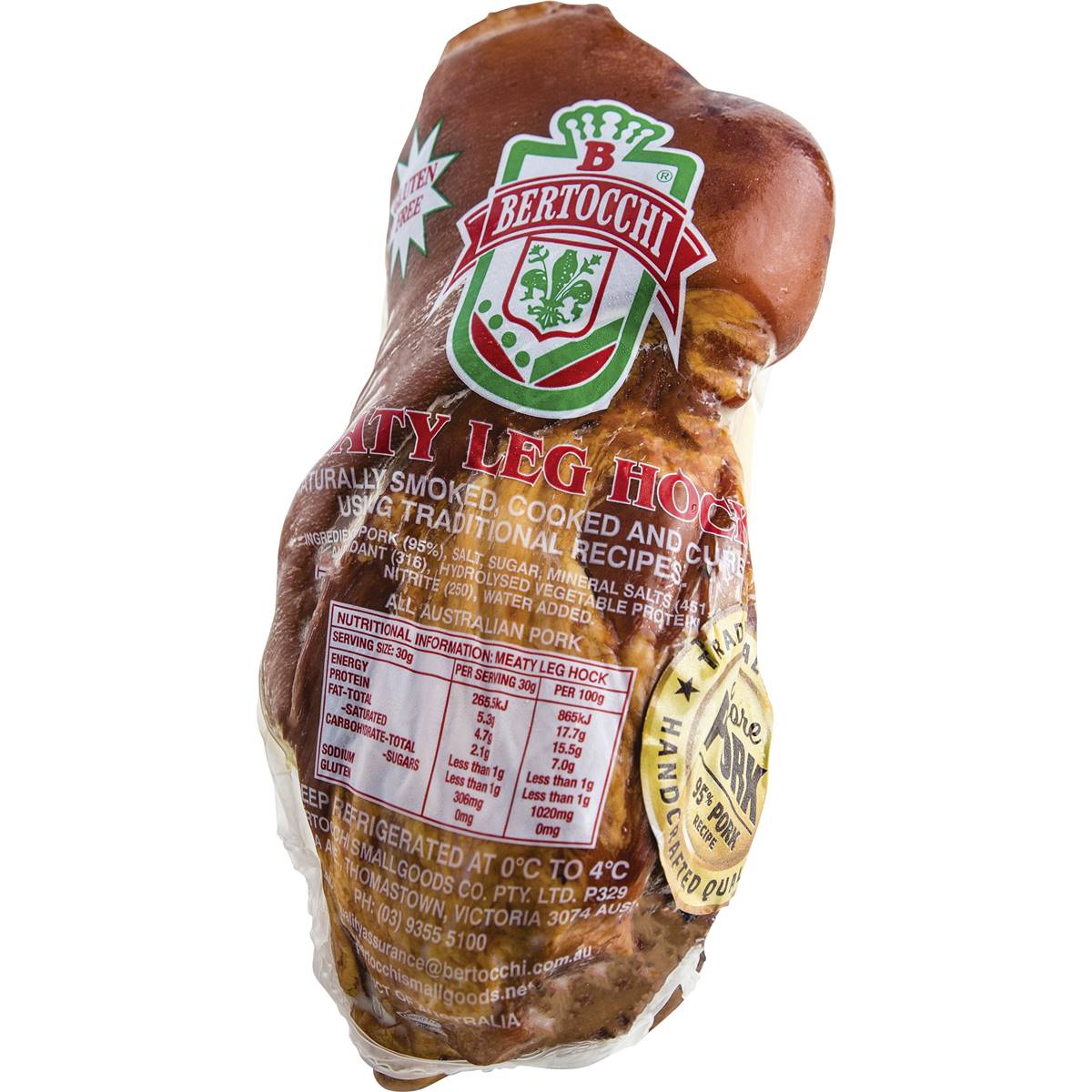 Calories in Bertocchi Bacon Hock Smoked Meaty calcount