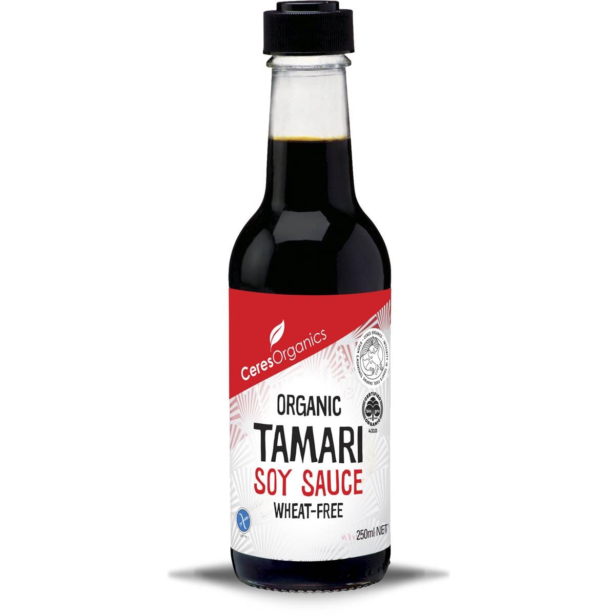 Calories in Ceres Organics Tamari Soy Sauce Wheat Free calcount