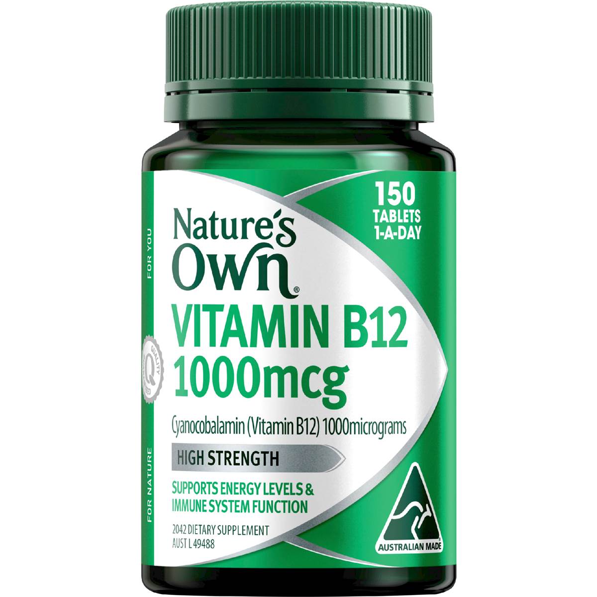 Nature's Own Vitamin B12 1000mcg Tablets For Energy 150 pack