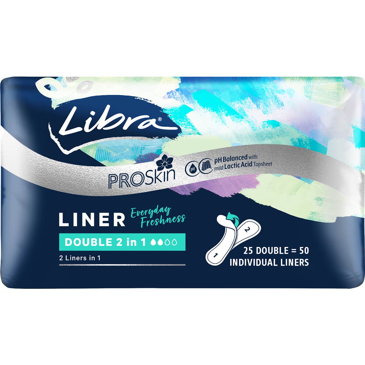 Libra Panty Liners Double 2 In 1 25 pack