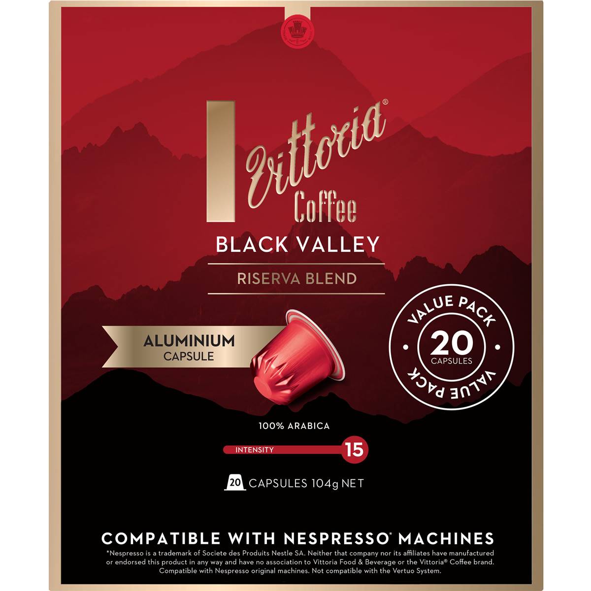 Vittoria Black Valley Riserva Blend Capsules