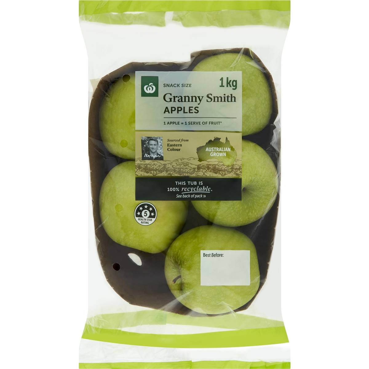 Calories in Woolworths Fresh Granny Smith Apples Punnet