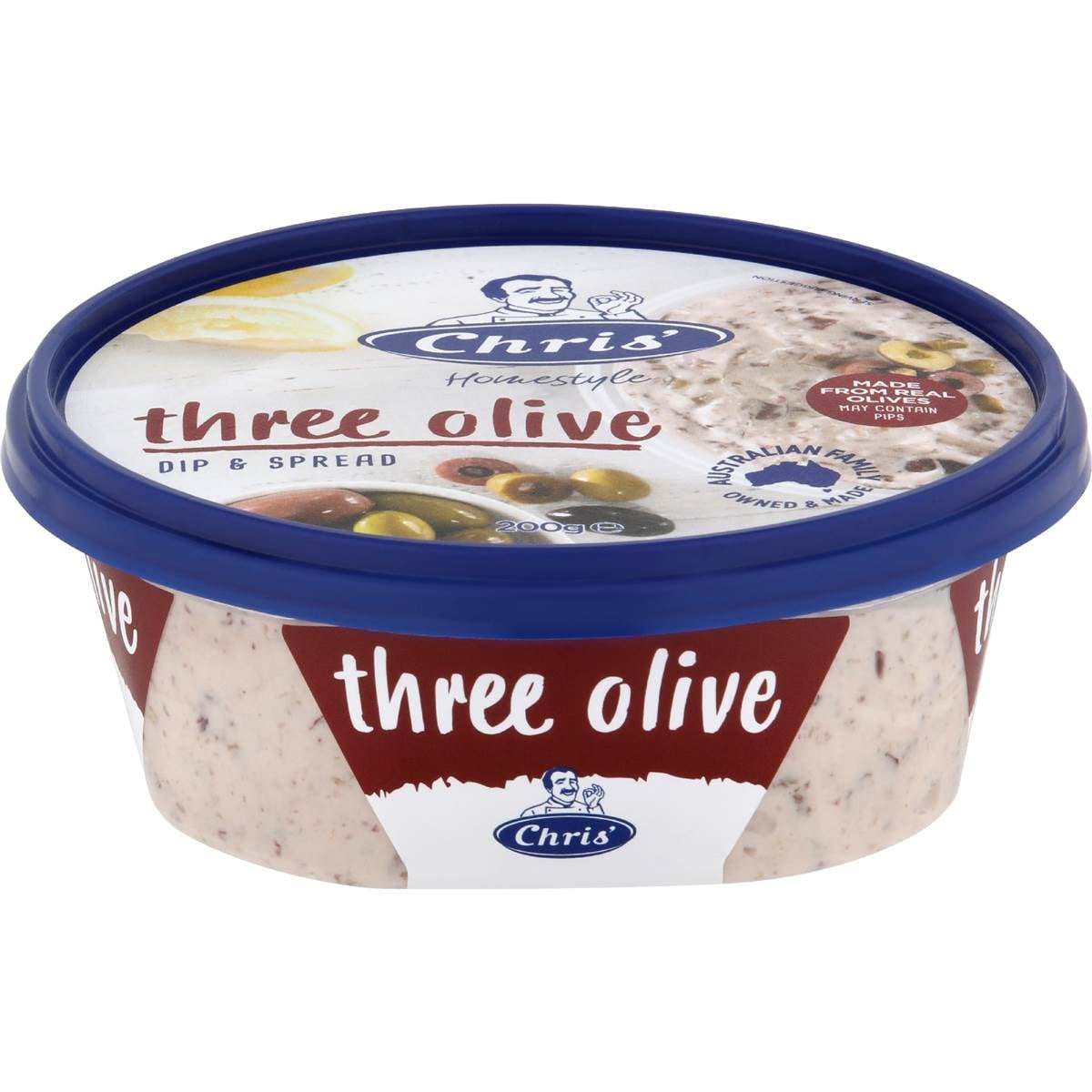 Calories in Chris' Dips Three Olive calcount